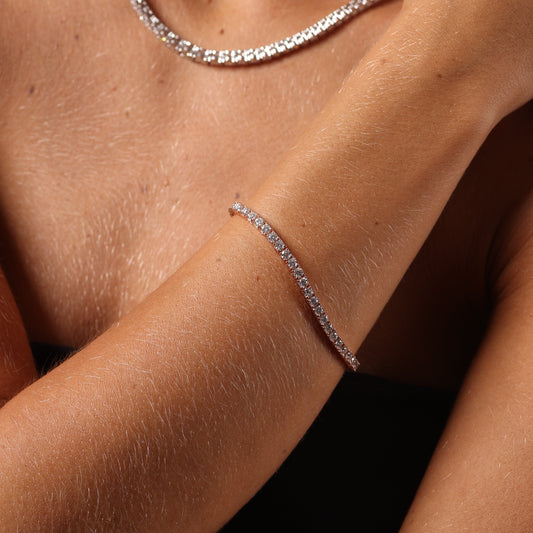 צמיד טניס מויסנייט 0.1 קראט - VVS1 צבע D