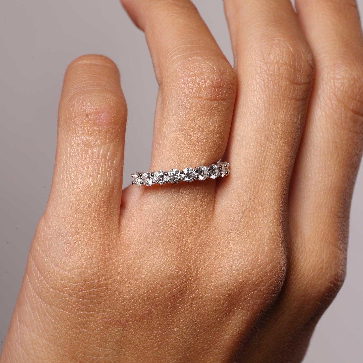 טבעת מויסנייט ליה - VVS1 צבע D