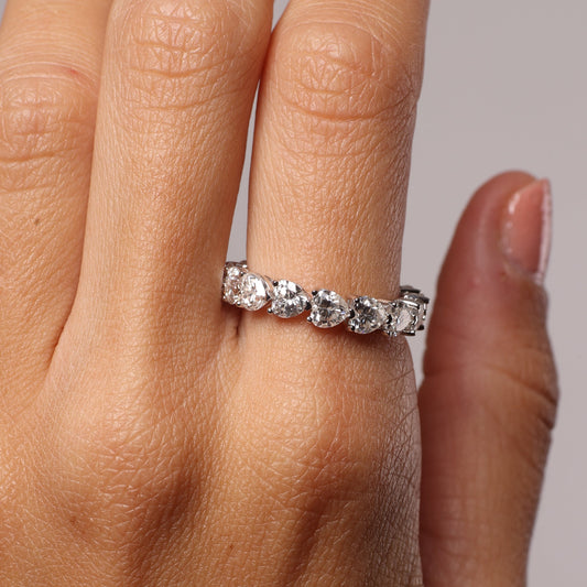 טבעת מויסנייט אמור - VVS1 צבע D