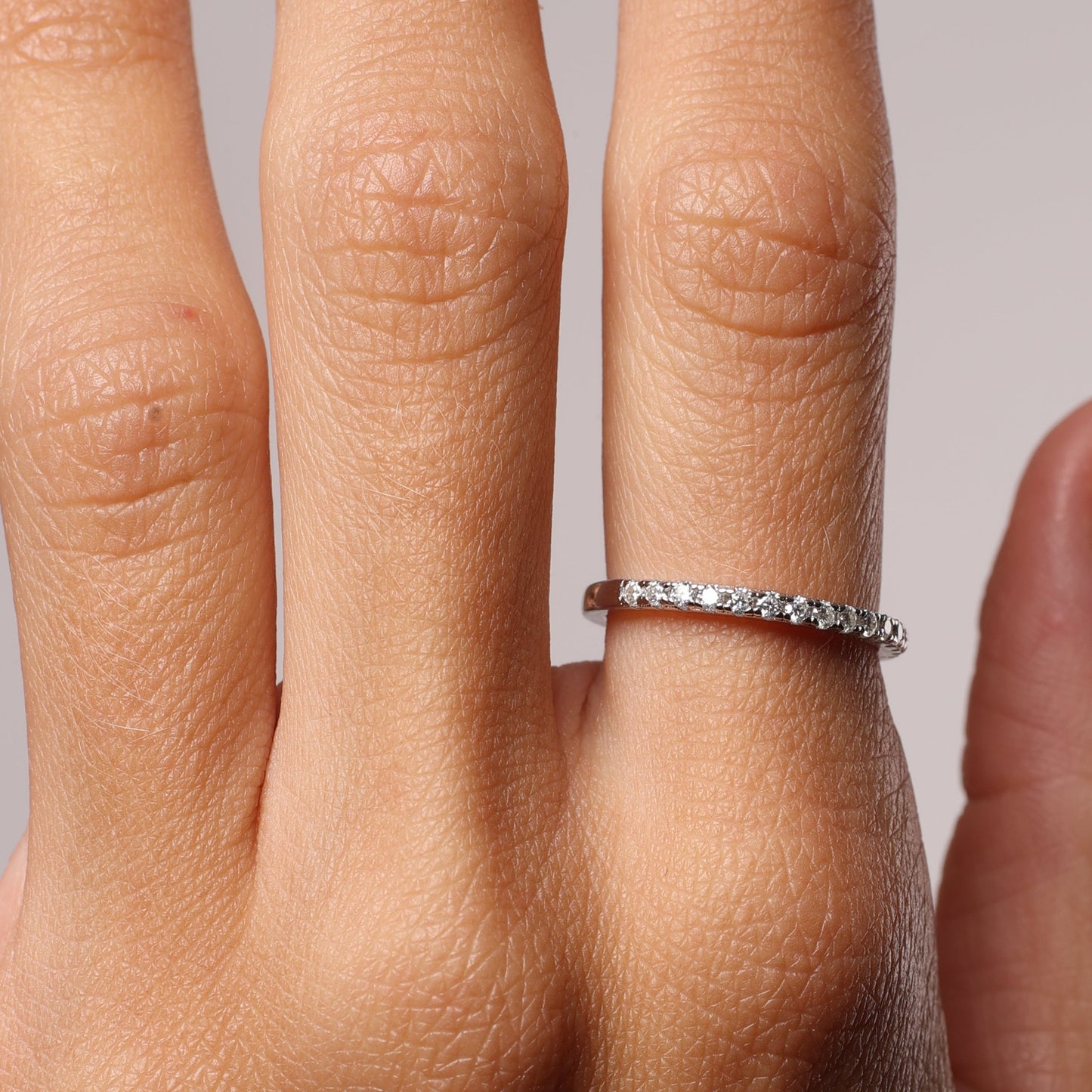 טבעת מויסנייט סלין - VVS1 צבע D