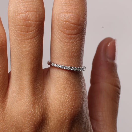 טבעת מויסנייט סלין - VVS1 צבע D