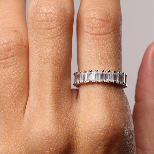 טבעת מויסנייט גאיה - VVS1 צבע D