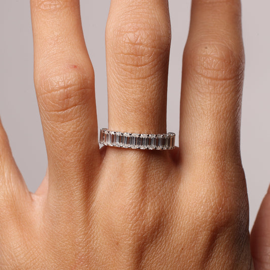 טבעת מויסנייט אלין - VVS1 צבע D