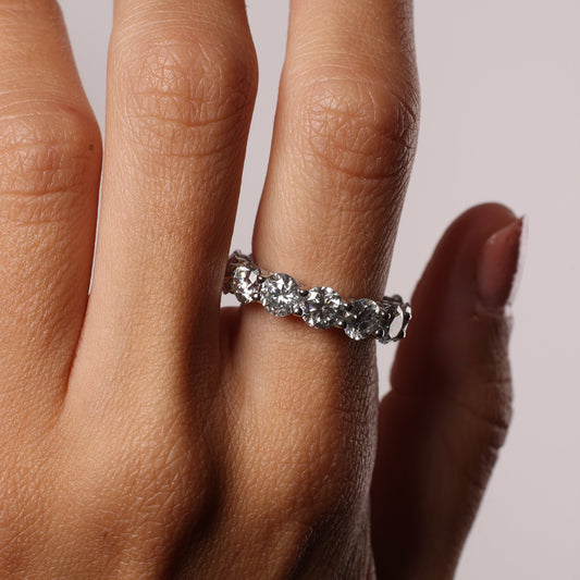 טבעת מויסנייט איימי - VVS1 צבע D